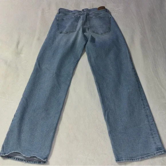 American Eagle Outfitters Mid-Light Wash Stovepipe Jeans Women’s Size 4 Long - Picture 2 of 7